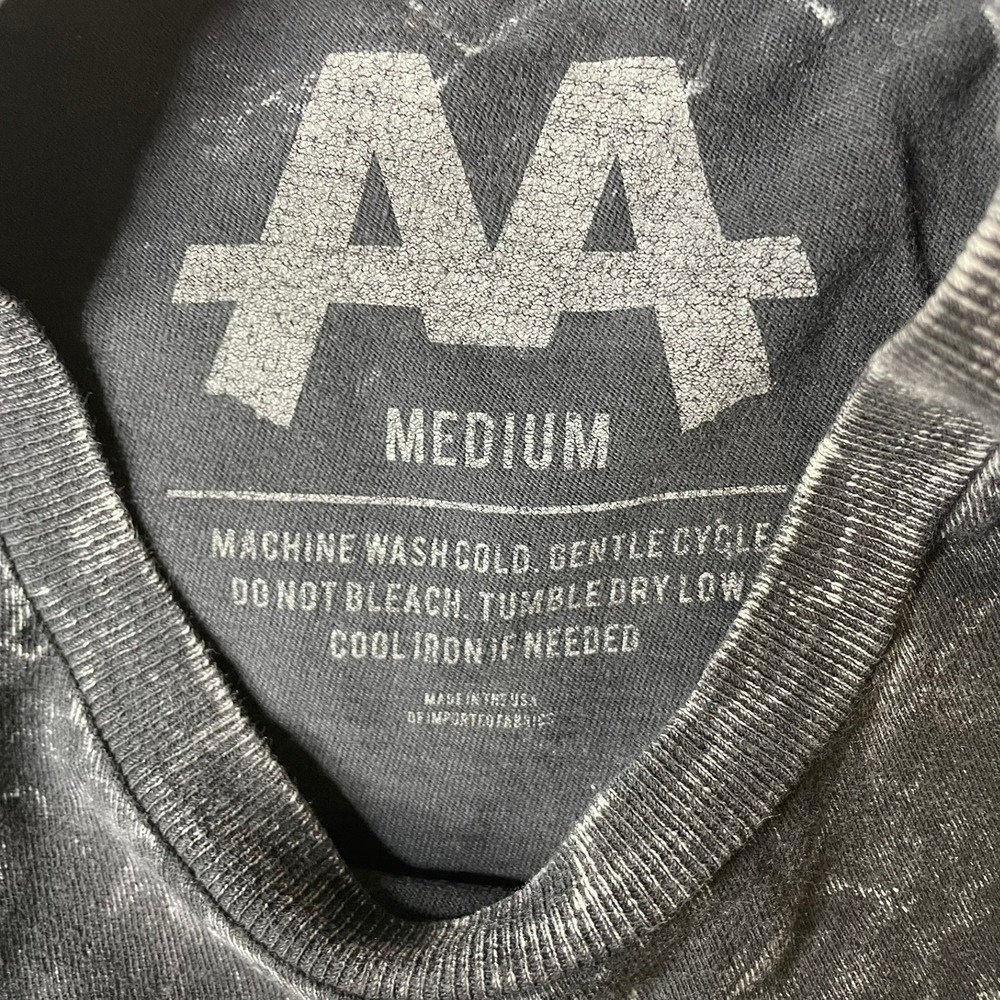 Asking Alexandria Band T-Shirt Mens Medium Black‎ Acid Wash United Kingdom - Picture 3 of 4